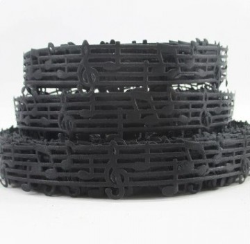 Lint notenbalk zwart