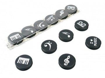 Magneten 6 stuks muziektekens 0