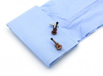 Manchetknopen gitaar op stof