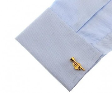 Manchetknopen trompet goud op stof