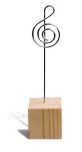 Memofotohouder vioolsleutel houtkleur