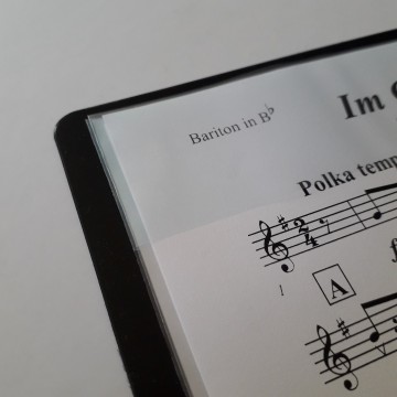 Muziekmap innovatief strook bovenkant