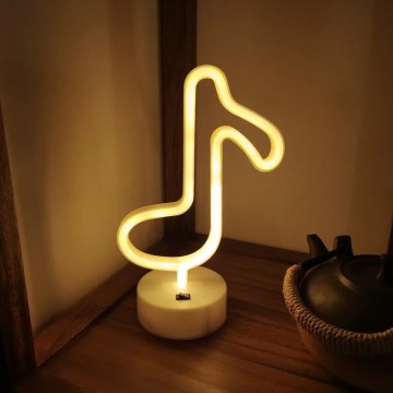 Neon lamp muzieknoot