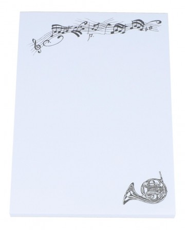 Notitieblok a6 notenbalk hoorn