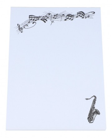Notitieblok a6 notenbalk saxofoon