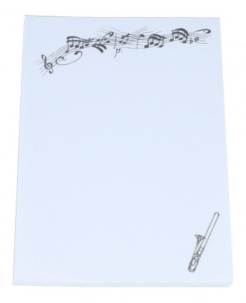 Notitieblok a6 notenbalk trombone