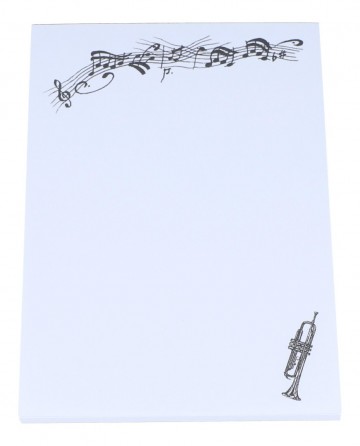 Notitieblok a6 notenbalk trompet