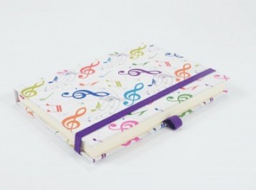 Notitieblok muziektekens kleurig 2