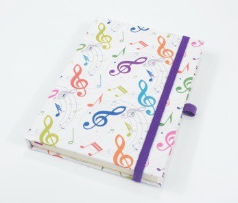Notitieblok muziektekens kleurig