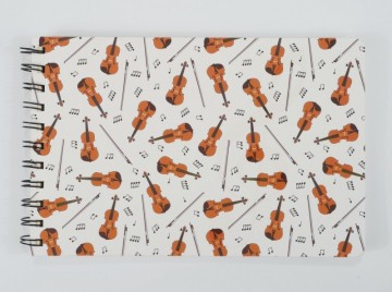 Notitieblok spiraal notenbalken viool