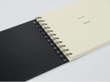 Notitieblok spiraal notenbalken zwart 2