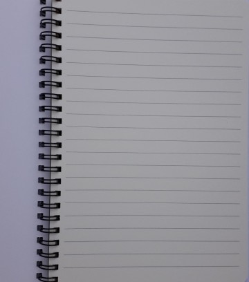 Notitieblok spiraal vericaal binnenkant