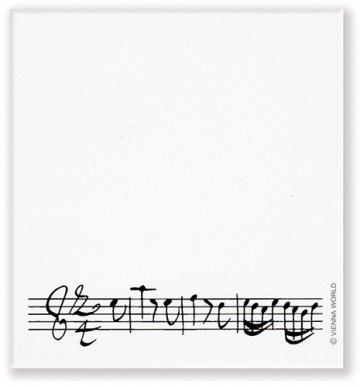 Notitieblokje notenbalk met muziektekens