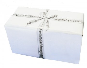 Pakpapier lint notenbalk en pianotoetsen