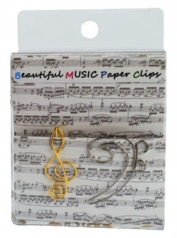 Paperclip vioolsleutel en bassleutel