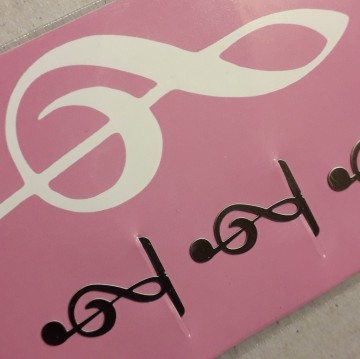 Paperclip vioolsleutel metaal