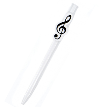 Pen vioolsleutel wit