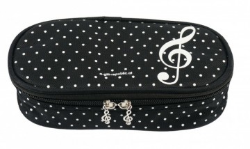 Pennenbox rechthoekig vioolsleutel stippen