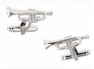 Pin 3d trompet zilver