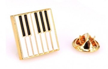 Pin pianotoetsen goud