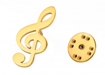 Pin vioolsleutel goud 2