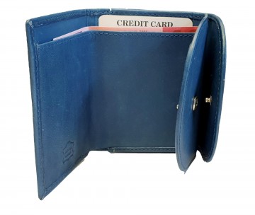Portemonee notenbalk blauw klein 4