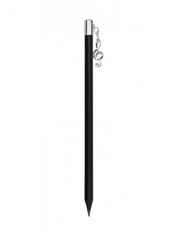 Potlood met kop en hanger vioolsleutel zilver