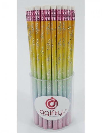 Potlood vioolsleutel kleurig zilver 3