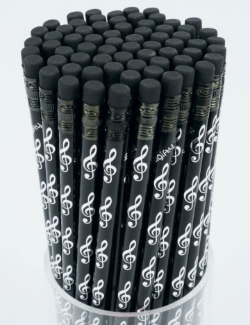 Potlood vioolsleutel met gum 2