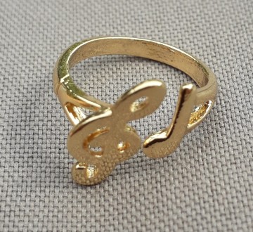 Ring goud vioolsleutel muzieknoot 3