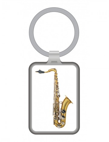 Sleutelhanger saxofoon metaal all you need is music 0