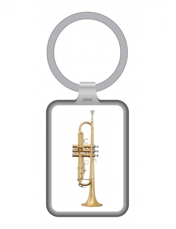 Sleutelhanger trompet metaal all you need is music