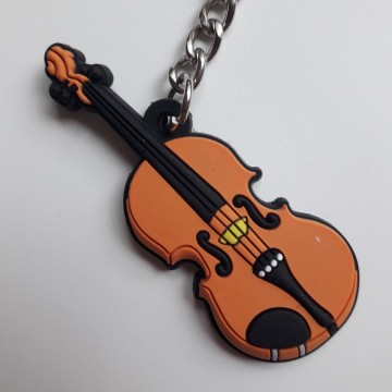 Sleutelhanger viool bruin 2