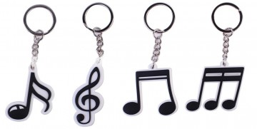 Sleutelhangers rubber muziektekens 2