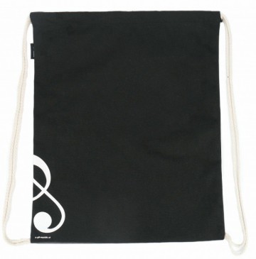 Sporttas notenbalk vioolsleutel zwart wit 2