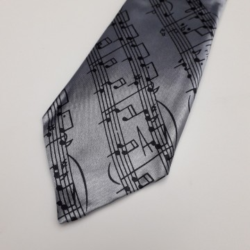 Stropdas grijs notenbalken 4