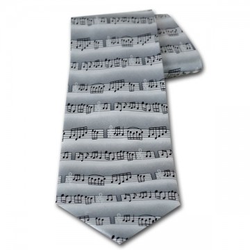 Stropdas grijs notenbalken