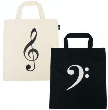 Tas katoen vioolsleutel bassleutel collage