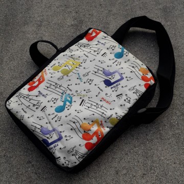 Tasje muzieknoten multicolor 3