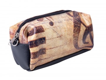 Toilettasje bruin vioolsleutel toetsen