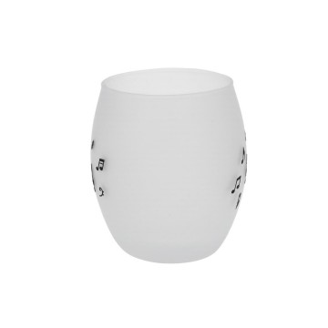 Wazinelichthouder muziektekens glas 2