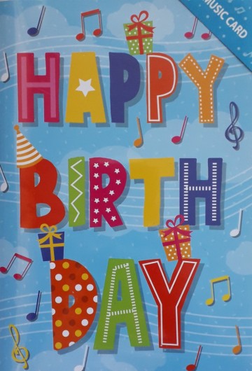 Wenskaart happy birthday met geluid