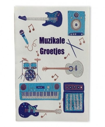 Wenskaart muzikale groetjes
